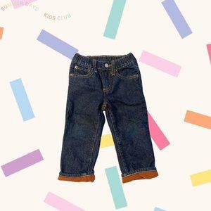 baby Gap 2T dark wash '90s Original Straight Cozy-Lined Jeans